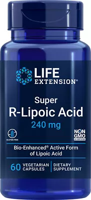 Life Extension Super R-Lipoic Acid Anti-Aging & Liver Supplement Health 60 VCap • $41.95