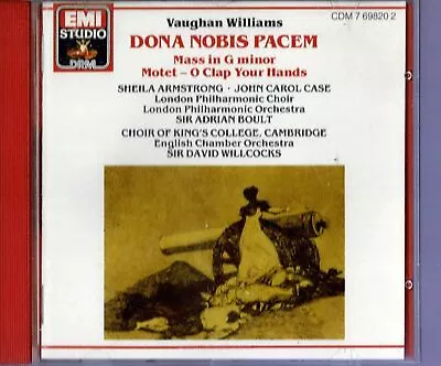 Emi Classics Tas List David Willcoks - Vaughan Williams Dona Nobis Pacem • £5.90