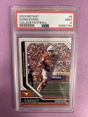 2023 Panini Instant Quinn Ewers #6 COOKS RICE W/4 SCORES PR/116 PSA 9 #7794 (T8) • $34.95