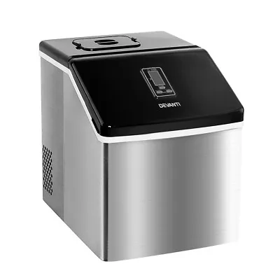 Devanti 3.2L Portable Ice Maker Commercial Ice Cube Machine Stainless Steel • $234.76