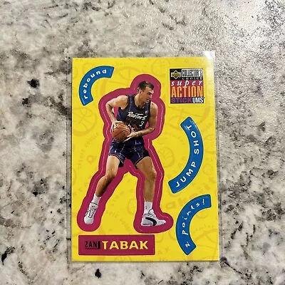 1996-97 Collector's Choice Stick-Ums 2 Raptors Basketball Card #S26 Zan Tabak • $1