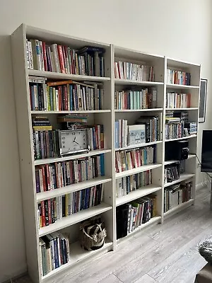 Three IKEA Billy Bookcases - White • £0.99