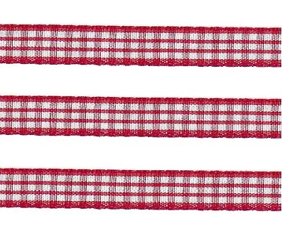 5 Yards  3/8  Scottish Checkered Check Ribbon Polyester Gingham U Pick Color  • $1.50