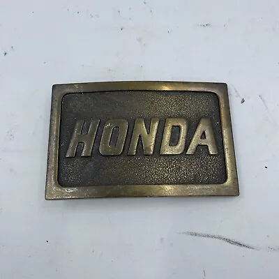 Vintage Honda Motorcycle Brass Belt Buckle Rectangle • $13