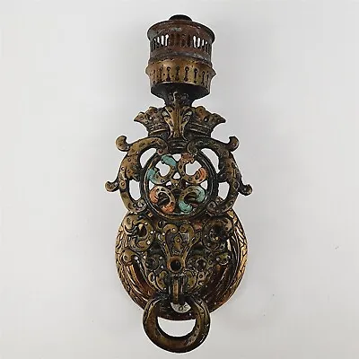 Vintage Cast Brass Ornate Wall Sconce Leviton Light Vintage Home Design Decor • $64.95