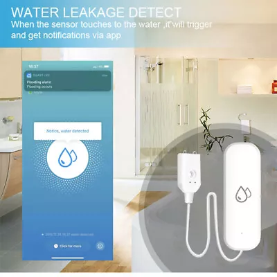 Tuya Smart Wifi/Zigbee Water Level Sensor Leakage Alarm Flood Leak Detector • $19.60