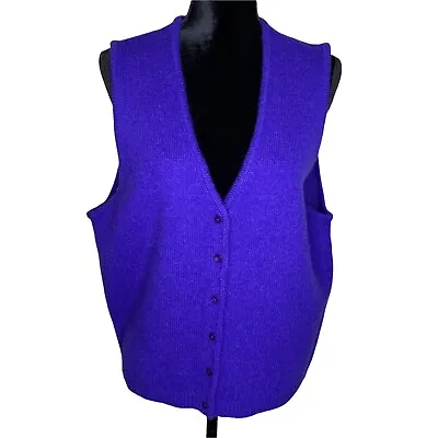 Men's Talbots Purple Shetland Wool Vest • $81