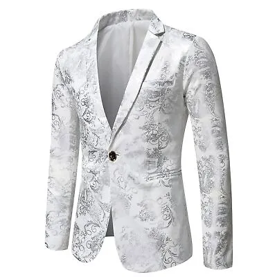 Men Korean Elegant Fashion Blazer Business Casual Party Performance Suit Jacket • $84.24