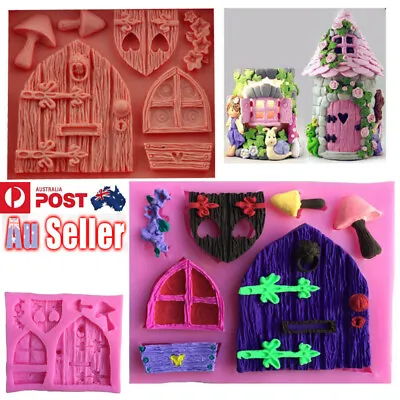 $7.99 • Buy Silicone 3D Fairy House Door Fondant Mould Cake Decorating Chocolate Mold Tool 