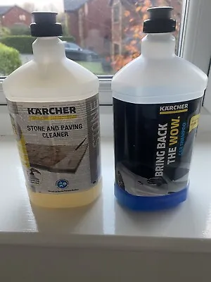 Karcher Stone And Paving Cleaner (Almost Full 1L) &Car Shampoo 3in1 500ML Approx • £10