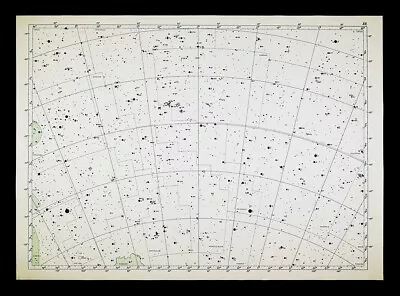 1962 Becvar Star Map XII Equatorial Sky Chart Phoenix Fornax Nebula Astronomy • $27.99