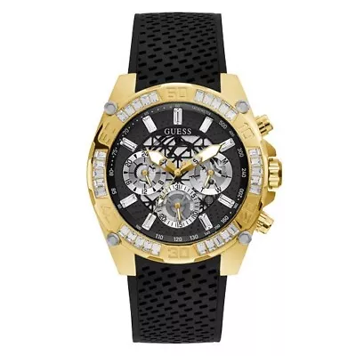 Guess Gold-Tone & Black Tachymeter Watch GW0333G2 • $150