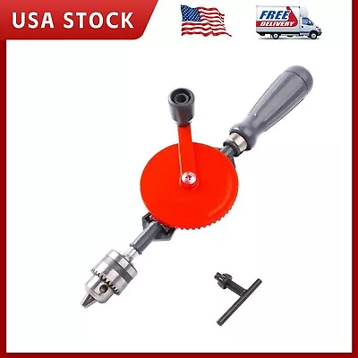 Manual Hand Drill 1/4-Inch Capacity Powerful 3 Jaw Chucks And Grip Handle • $18.49