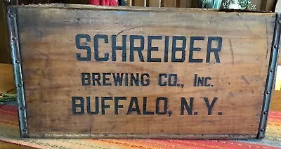 Vintage Schreiber Brewing Co Buffalo Ny Ale Beer Shipping Crate Wood Old Sturdy • $125