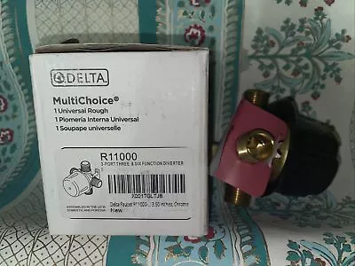 Delta MultiChoice R11000 3 Port Three & Six Function Diverter Rough In • $39.98