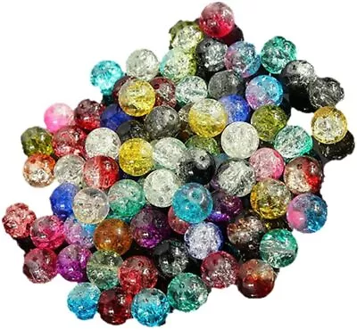 200pcs 4mm Mixed Colourful Glass Crystals Beads For Jewellery Making Crafts DIY • £2.49