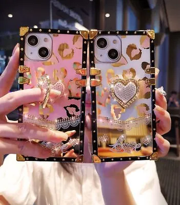 $16.48 • Buy Cute Shockproof Leopard Square Case For Samsung S22 Ultra S21+ S20 FE S10 S9 S8 