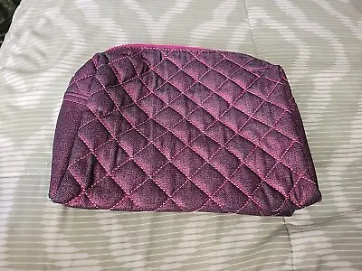 Quilted Mary Kay Travel Bag In Purple With Floral Lining  • $21.99