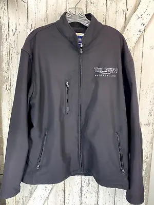 Triumph Motorcycles Soft Shell Men's Black Jacket Coat XXL Flaw • $34.99