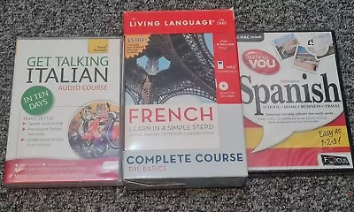 Talk French Spanish & Italian Audio Course On  CD-ROM  • £10