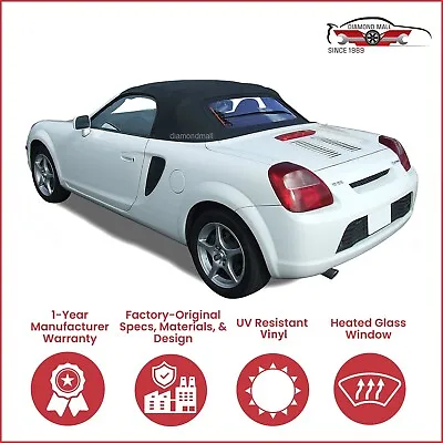 2000-07 Toyota MR2/MRS Convertible Soft Top W/DOT Approved Heated Glass Black • $359.10