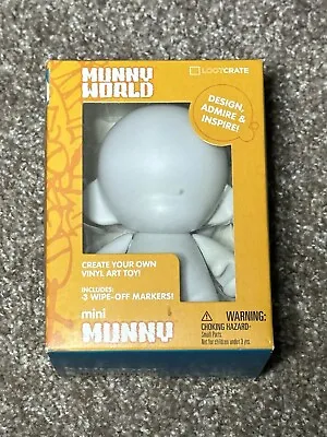 Kidrobot MUNNY WORLD LOOT CRATE Vinyl Figure MINI MUNNY Blank Munny 4” In NEW • $20