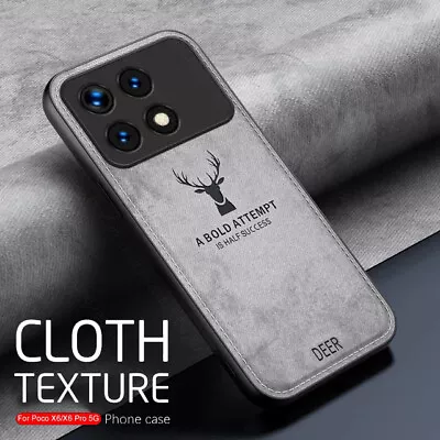 Case For Xiaomi Poco X6 X5 Pro 13T Redmi Note 12 Pro Deer Pattern Silicone Cover • £4.50