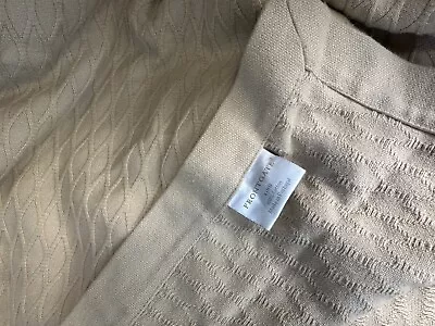 EUC Frontgate Diamond Matelasse King Coverlet Blanket USED Cotton Portugal • $60