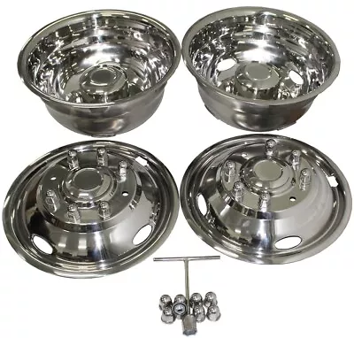 2005-2022 FORD F350 17  Dually Stainless Steel Wheel Simulators Dual Rim Liners • $259.89