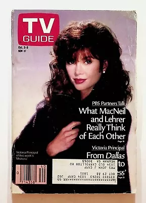 1987 October 3 TV Guide Magazine Victoria Principal Laverne & Shirley Vinyl LPs • $10.46