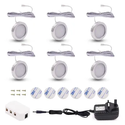 3/6PCS LED Under Cabinet Lights Mains Plug Kitchen Cupboard Shelf Counter Lamp • £12.42