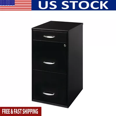 Vertical File Cabinet 3 Drawer Letter-Size Storage Organization W/ Lock Office • $61.85