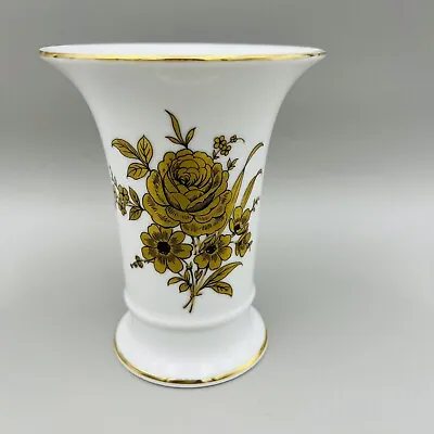 Kaiser Rose Floral Rose Gold Gilt 5  Vase 456 Signed Painted Porcelain Germany • $24.29