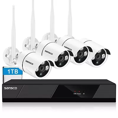 8CH HD NVR Wireless CCTV Security System Kit 3MP WiFi Surveillance Camera 1TB • $143.92