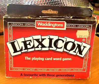 Vintage Waddingtons Lexicon The Playing Card Word Game In Original Box 1988 • £3.60