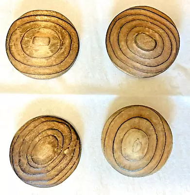 Vintage 1 1/2  Natural Wood Buttons (lot Of 4) Unvarnished • $6