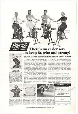 1958 Evercycle Excercise Bicycle Vintage Original Magazine Print Ad • $9.52