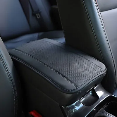 All Black Parts Leather Armrest Cushion Cover Center Console Box Mat Protector • $11.29