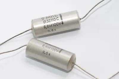 2x Siemens MKL B32110 High End Capacitor 6.8 μF/100V Audio Capacitor NOS • $27.92