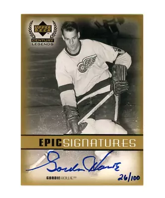 GORDIE HOWE 1999-00 Upper Deck Century Legends Epic Signatures Gold Auto 26/100 • $999.99