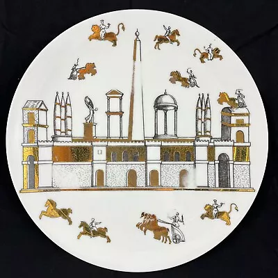 Piero Fornasetti Anfiteatro Or Amphitheater Porcelain Plate Mid-Century Classic • $500