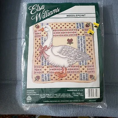 NEEDLEPOINT KIT-ELSA WILLIAMS-GERTRUDE GOOSE 12 X12 -canvasyarnguide Only • $11
