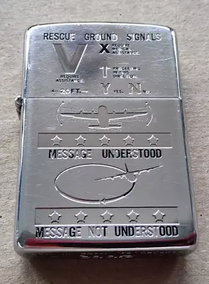 Rare Vintage Alpha - Aircrew Survival Type Safe Mode Silver Zippo Lighter • $139.95