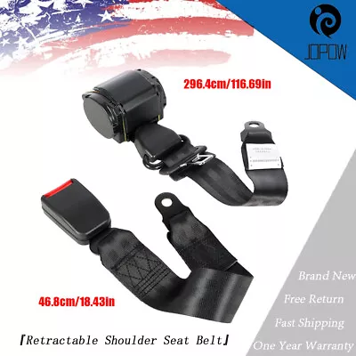 Seat Belt Retractable 3 Point Shoulder Safety Belt For 82-95 Jeep CJ YJ Wrangler • $19.60