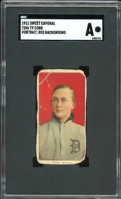 1911 T206 Ty Cobb Red Portrait Sweet Caporal Card  HOF - Certified SGC Authentic • $2489.55