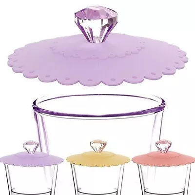 $4.39 • Buy 1 X Silicone Cup Lids Glass Drink Cover  Lid Anti-Dust Coffee Mug Keep Warm