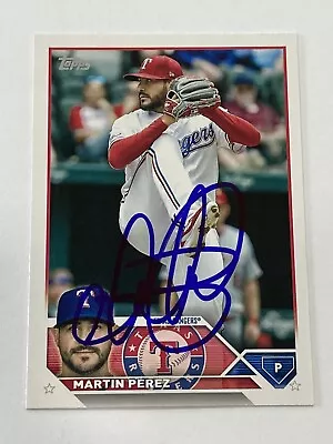 Martin Perez Signed Autographed 2023 Topps Series One Card Texas Rangers • $14.99