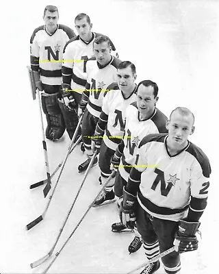 BILL GOLDSWORTHY Poses W/67/68 Teammates 8x10 Photo MINNESOTA NORTH STARS GREAT • $7.99