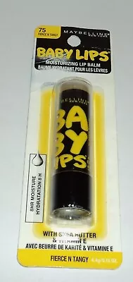 LOT OF 3 MAYBELLINE Baby Lips Moisturizing Lip Balm FIERCE N TANGY 75 NIP • $9.99