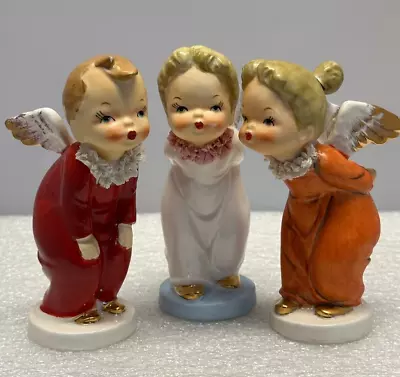 3 VTG 1950s Napco (Japan) Kissing Angels - Boy & 2 Girls S395 5  Spaghetti Label • $49.99